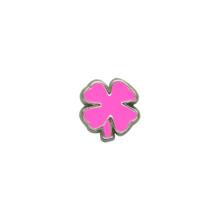 Kleeblatt in Pink als floating Charm