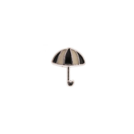 schwarz-weißer Regenschirm floating Charm