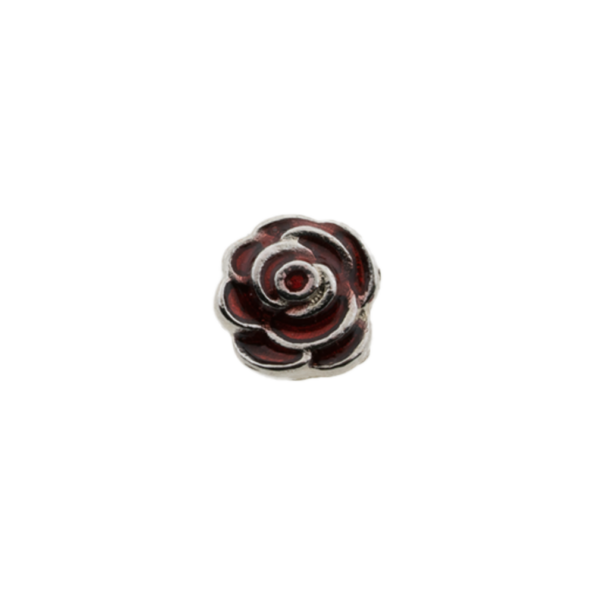 rote Rose als floating Charm