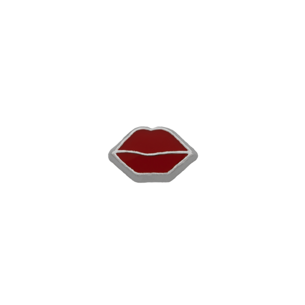 geschlossene rote Lippen floating Charm